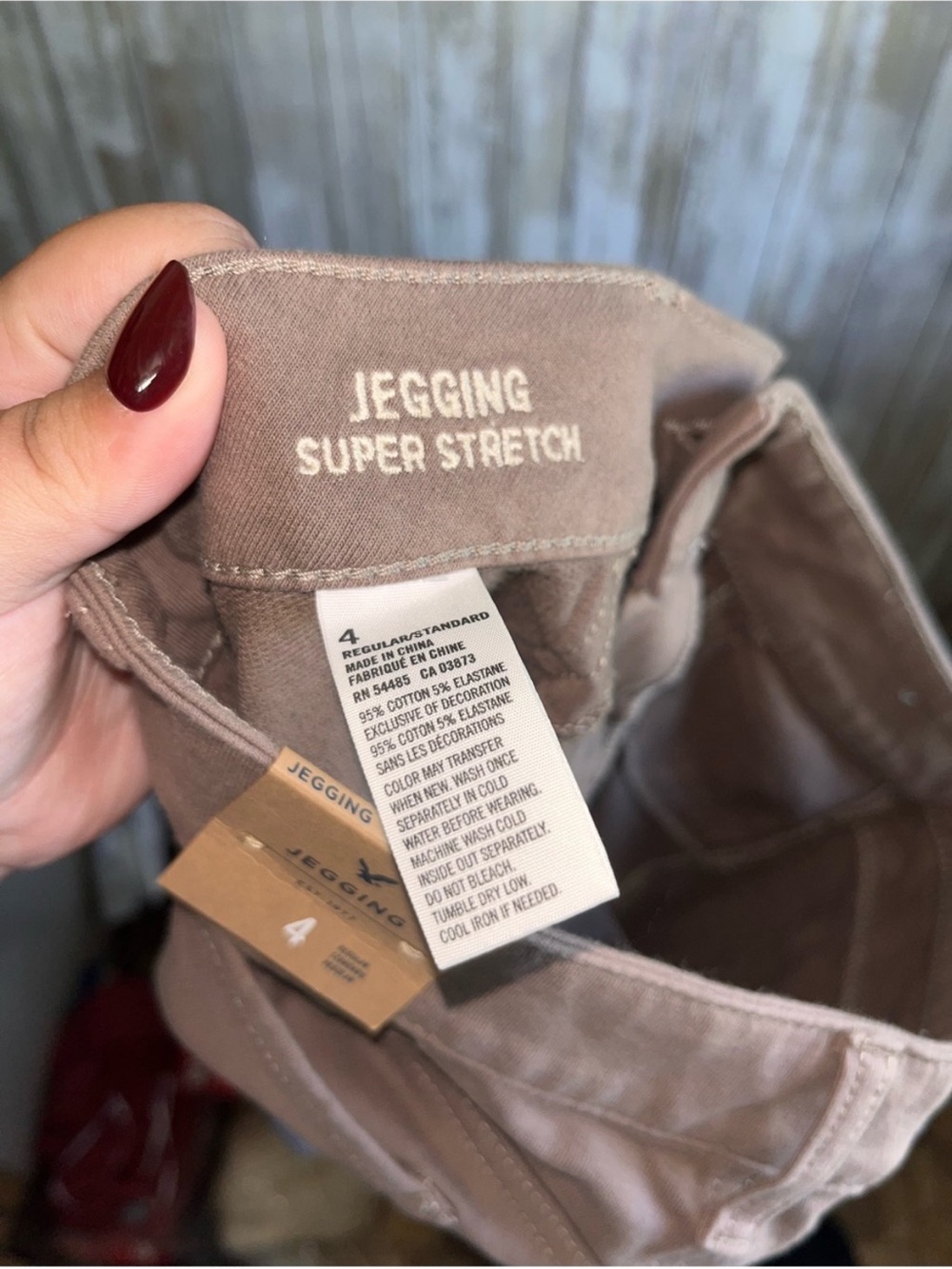American Eagle Jegging Jeans Size 4 Brown Super Stretch Jegging NWT - Picture 5 of 5